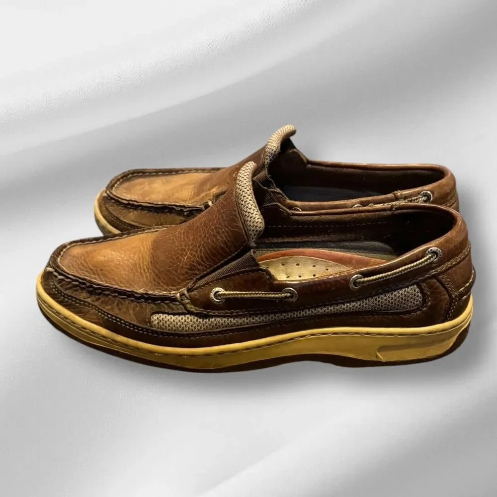 Men's Sperry top sider leather Boat Shoe. Non-marking contour System. Comfort 10